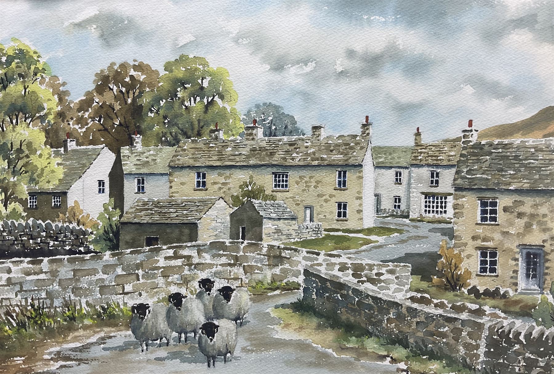 Anita Hall (British 20th Century): 'Thwaite in Swaledale', watercolour signed, titled verso