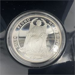 The Royal Mint United Kingdom 2012 'The Queen's Diamond Jubilee' fine silver proof five ounce ten pounds coin, numbered 607 of a limited mintage of 1952, cased with certificate