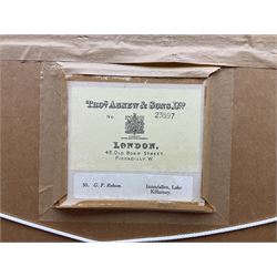 George Fennel Robson (British 1788-1833): 'Innisfallen Lake Killarney', watercolour signed 21cm x 37cm 
Provenance: with Thomas Agnew & Sons, London, catalogue no.50, label verso