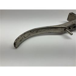 Smith & Wesson Russian .44 calibre Ideal nickel plated iron loading tool incorporating bullet mould L23cm