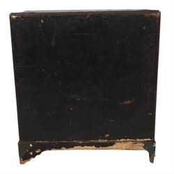 Two Japanese gilded and lacquered table-top jewel cabinets, tallest H26cm