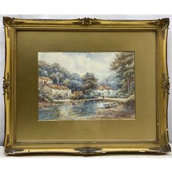 W Sands aka Thomas Herbert Victor (British 1894-1980): 'Clovelly' and 'River Fal', pair watercolours signed and titled 24cm x 34cm (2)