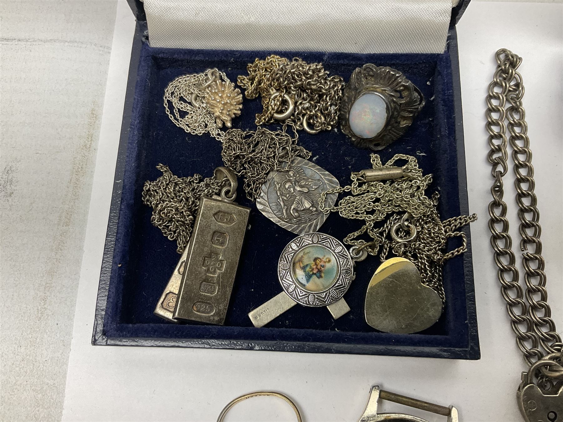 Four wristwatches including Seiko automatic, Sekonda, Timex and Ingersoll, silver Acme Lever pocket watch by H Samuel, 9ct gold keepers ring, silver and 9ct gold paste stone set cluster ring, silver and stone set silver jewellery and other vintage jewellery