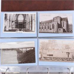 One-hundred and seventy two early 20th century Whitby view postcards, including a detailed collection documenting the destruction of Whitby following the bombardment by the German Fleet in 1914, a selection depicting the construction of the pier extensions, the opening of the new river drawbridge, a re-enactment of the medieval tradition of building the 'Penny Hedge' and the 1932 flooding of the town centre, together with a selection depicting social events at Spa, all housed within a Stanley Gibbons Picture Postcard Album