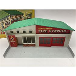 Matchbox - Series MF-1 Fire Station, in white with green roof, in original box 