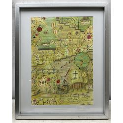 Charles Bronson (Charles Arthur Salvador) (British 1952-): ‘Certified Criminally Insane - Fuck You!’, mixed media signed titled and dated 2012, 42cm x 29cm