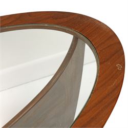 Ib Kofod-Larsen (1921-2003) Astro for G-Plan - teak Astro coffee table, oval form with inset glass top