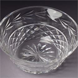 Waterford Crystal 'Glandore' pattern large bowl, boxed, and four smaller 'Glandore' pattern bowls, two boxed (5)