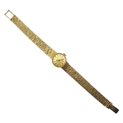  Tissot Stylist 9ct gold bracelet wristwatch no.76054, London 1970  