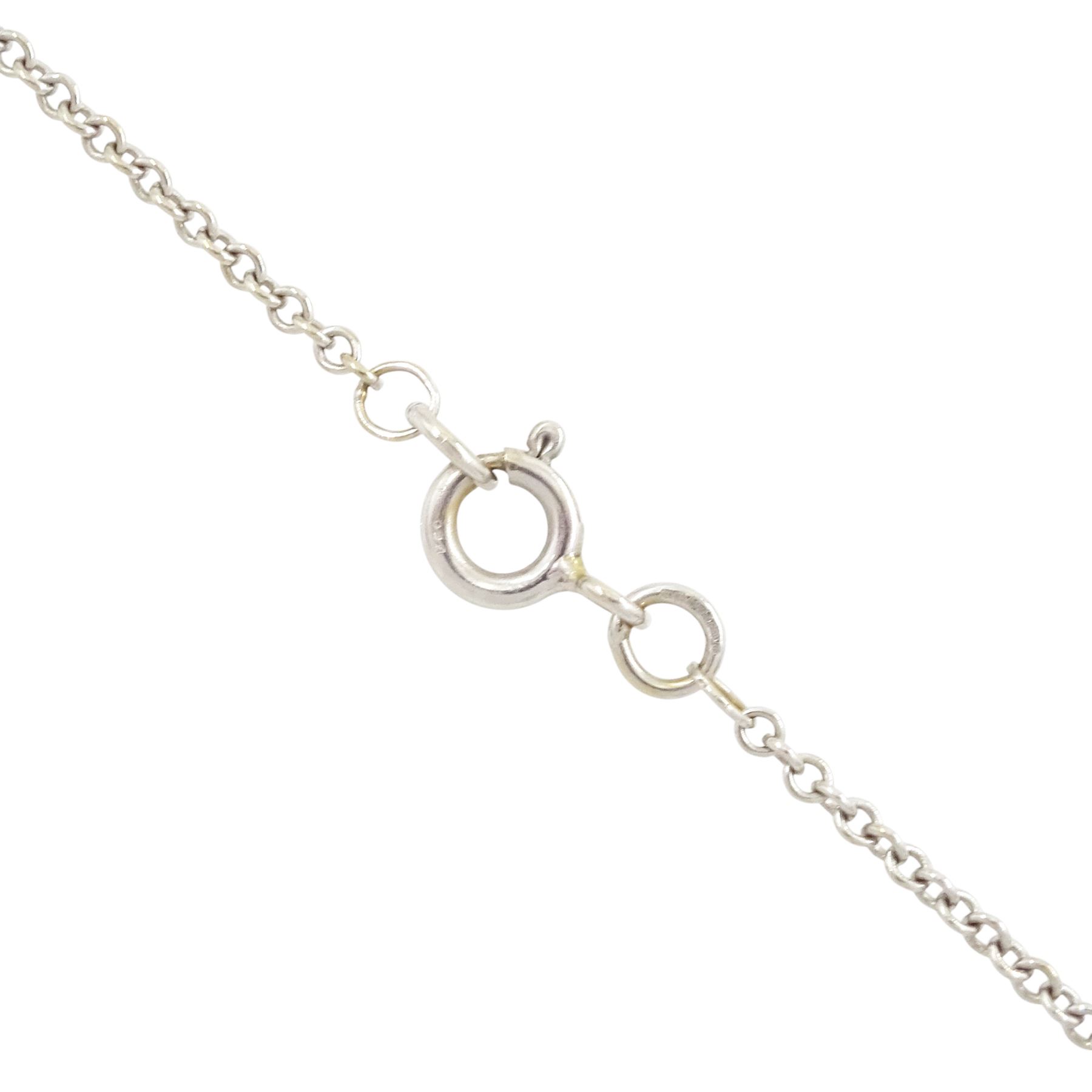 18ct white gold single stone heart cut Swiss blue topaz pendant necklace, stamped 750, topaz approx 25.00 carat