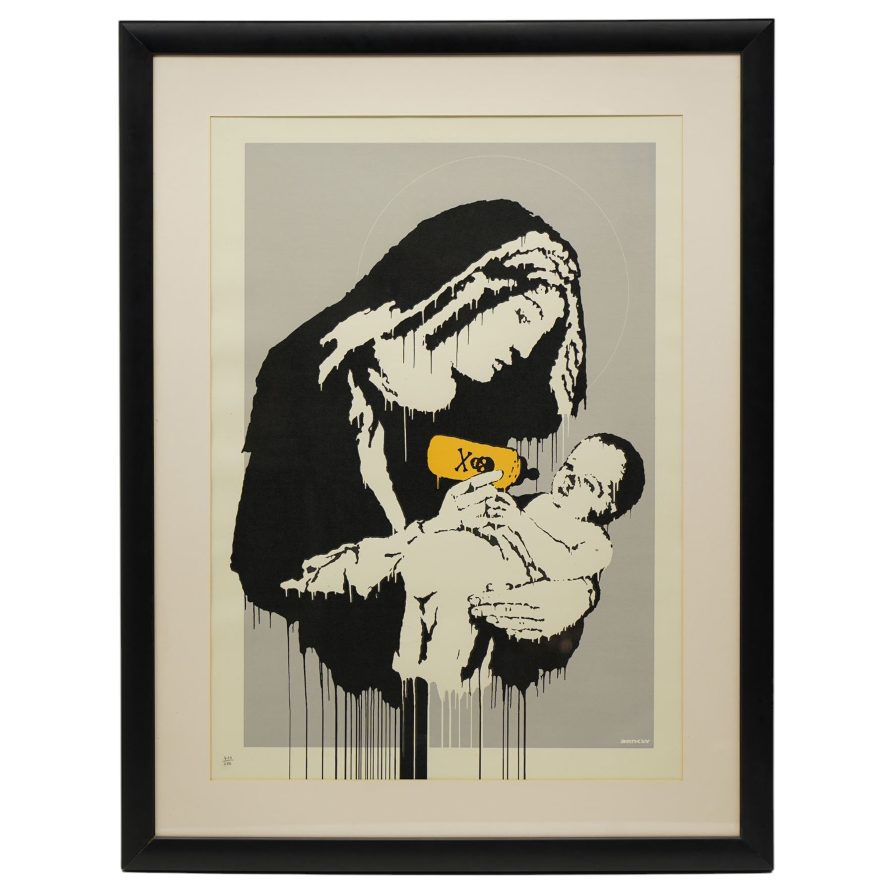Banksy (British 1975-): 'Toxic Mary', screenprint in colours on wove paper, numbered 429/600 in pencil with embossed 'POW' stamp, circa 2003, 68cm x 48cm
Provenance: authenticated by Sotheby's London