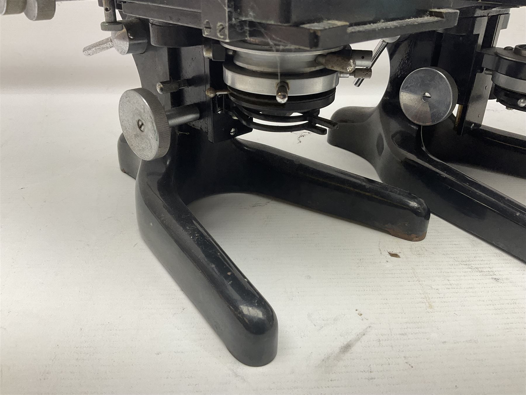 Three Binocular microscopes, comprising two W. Watson & Sons Bactil no 110331 and 107773 and Tasco LMSQF-F