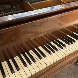 Buelhoff - 20th century German baby grand piano in a mahogany case, with an overstrung cast iron frame, original hammers, dampers, felts, stringing and action, sustain and sostenuto pedals, with an 88 note seven octave keyboard.

This item has been registered for sale under Section 10 of the APHA Ivory Act.