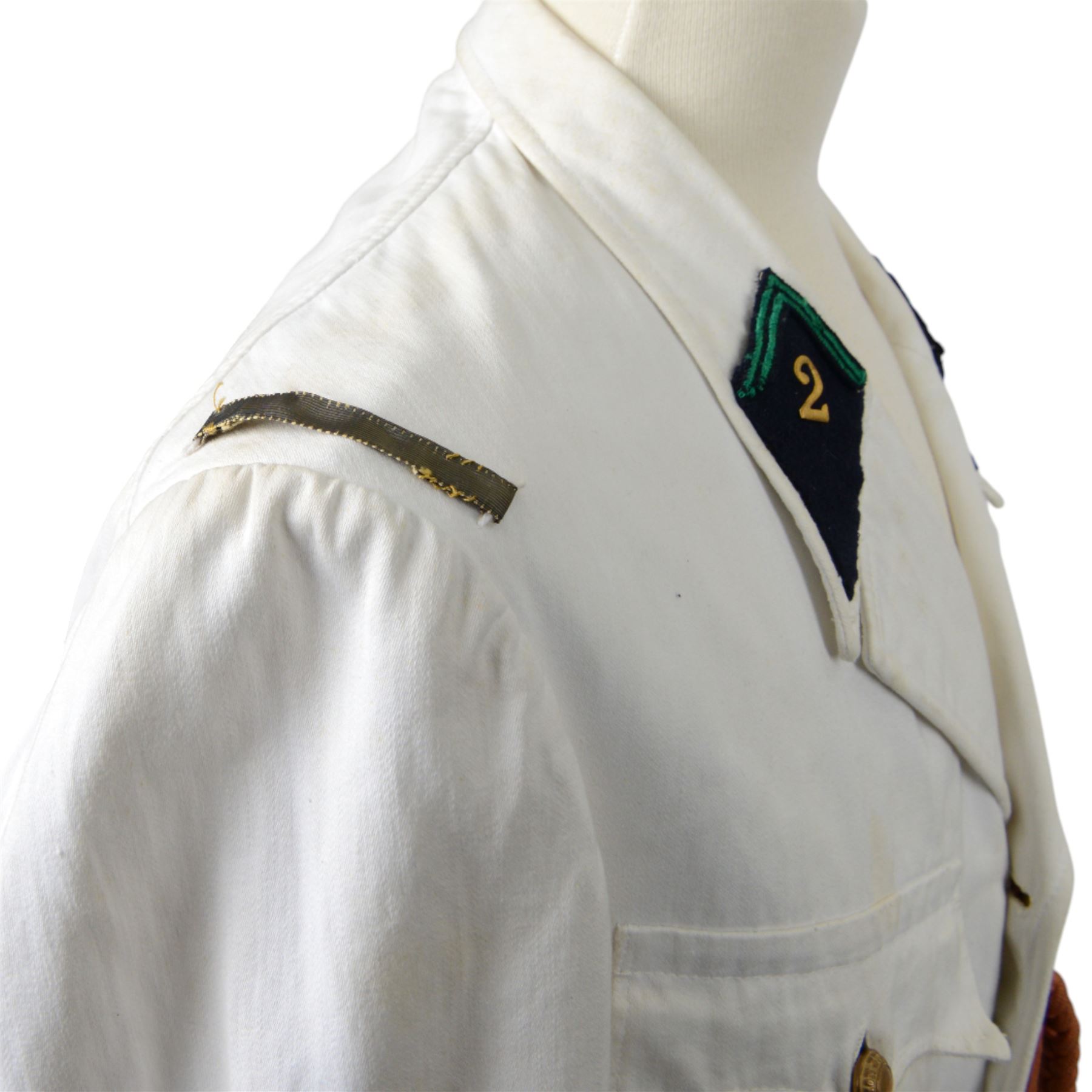 French Foreign Legion Officer, summer whites tunic 2nd d'Infanterie Regiment Etranger 
