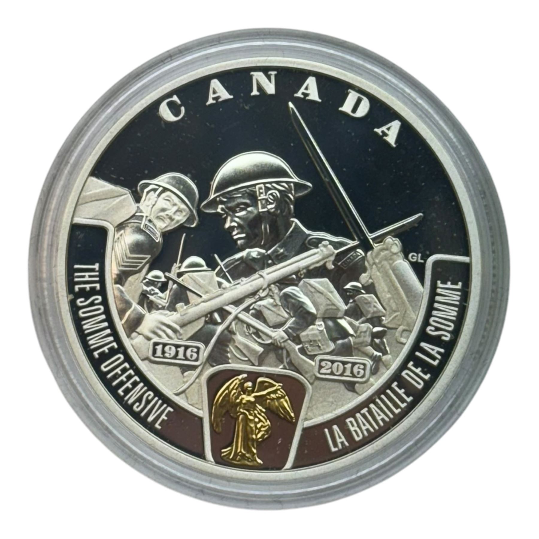 Four Royal Canadian Mint fine silver twenty dollar coins, comprising 2016 '1916 The Somme Offensive', 2016 'A Celebration of Her Majesty's 90th Birthday', 2017 '1917 The Battle of Vimy Ridge' and 2018 'The 1908 Sovereign 110th Anniversary of the Royal Canadian Mint', all cased with certificates