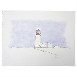 Nelson Rolihlahla Mandela (South African 1918-2013): 'My Robben Island' - ' 'The Church' 'The Lighthouse' 'The Cell' 'The Window' 'The Harbour' 'Motivation', set of six lithographs in colours signed and numbered EP 5/10 edition 500 in pencil with blindstamp, pub. by the Belgravia Gallery, 2002,  66cm x 50cm, together with original box (6) (unframed)