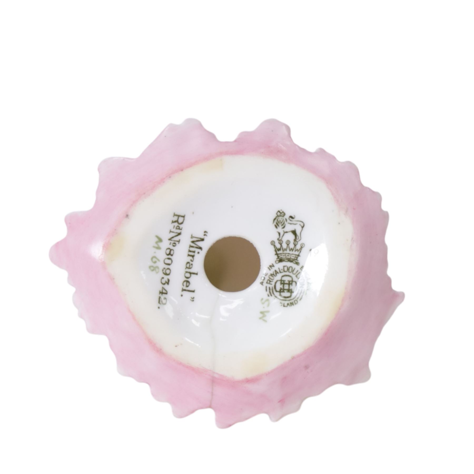 Four Royal Doulton miniature figures, comprising Mirabel M68, Pantalettes M15, The Paisley Shawl M3 and Pantalettes M16  