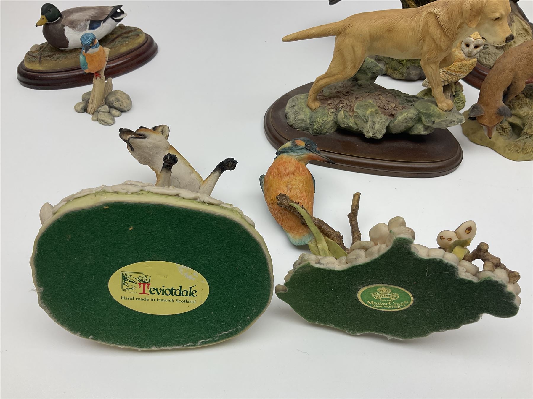 British wildlife, dogs and other animal figures, to include examples by Border Fine Arts, Teviotdale and David Hughes, etc