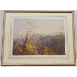 John Spence Ingall (Staithes Group 1850-1936): Treetops in Autumn, watercolour signed 27cm x 39cm