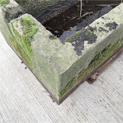 Large 18th century rectangular stone trough