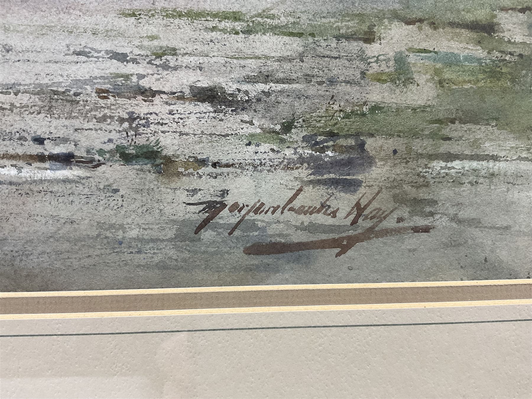 Thomas Marjoribanks Hay (Scottish 1862-1921): Scottish Coastal Inlet, watercolour signed 37cm x 55cm