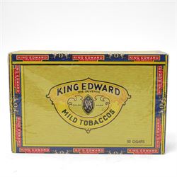Fifty King Edward The Seventh cigars, boxed and unopened