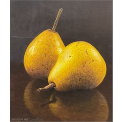 Andrew Hutchinson (British 1961-): Still Life of Pears, watercolour and gouache signed 17cm x 14cm 