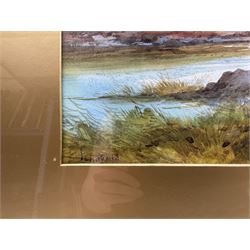 E Clarence (British 19th Century): 'The Hills of Kindairloch', watercolour signed 35cm x 50cm 