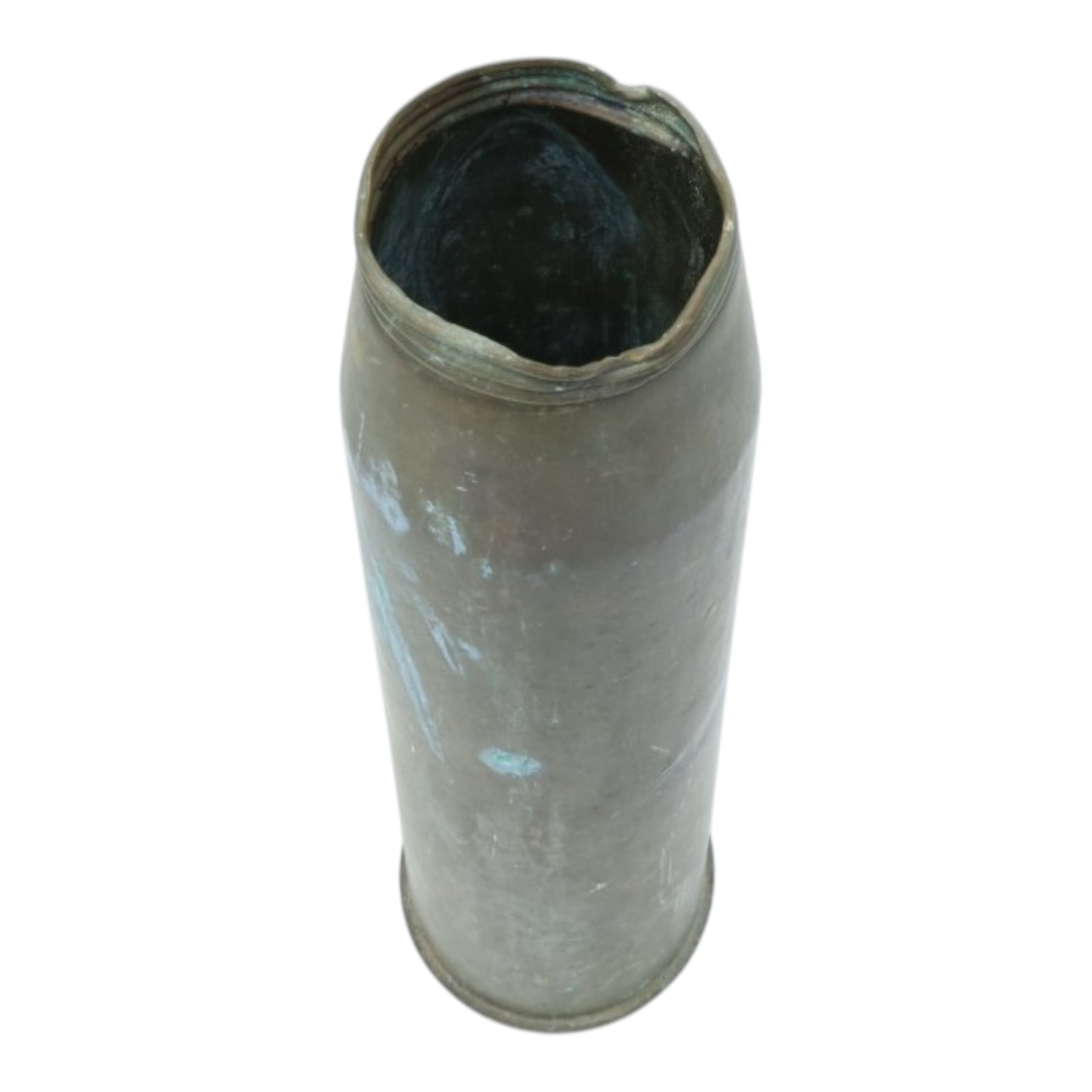 Large brass artillery shell, H64cm