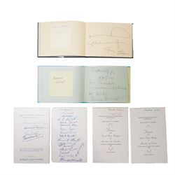 Two autograph books including sporting, entertainment and other autographs including Ricky...