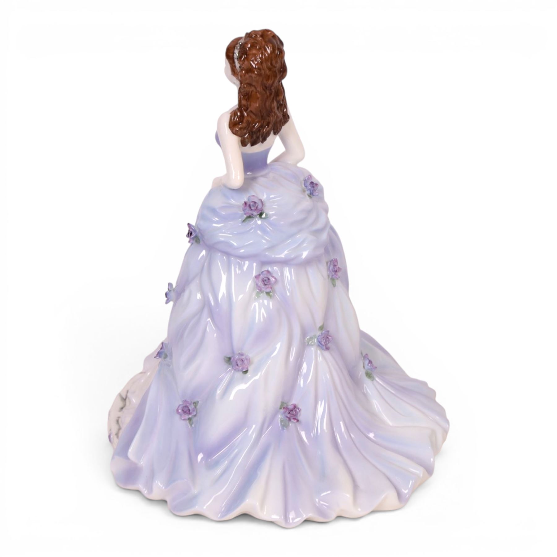Coalport figure English Rose Collection : Last in the Series, Lilac Time, No. 86 of 1000, with box and certificate, H26cm