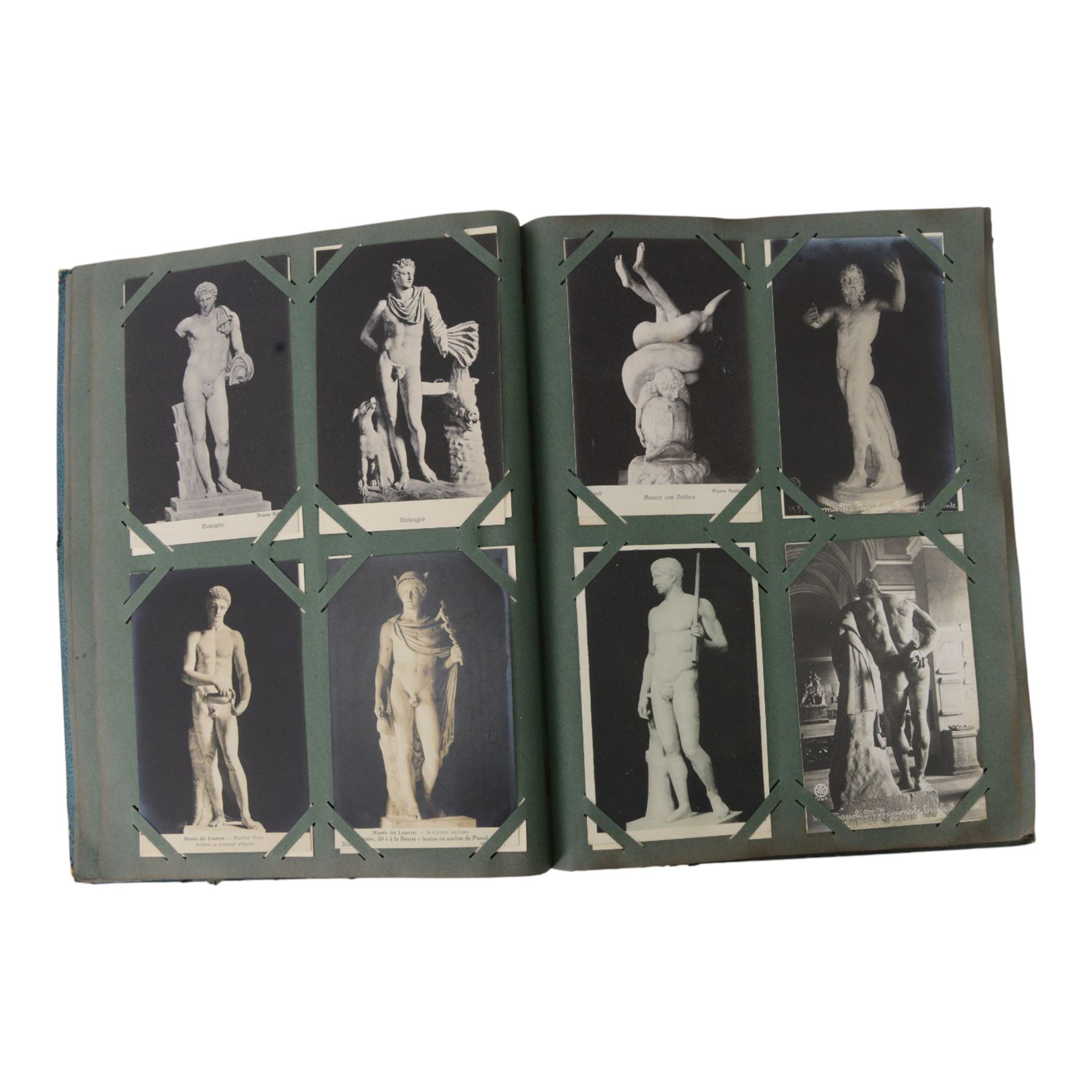 French cased metronome together with Noma Santa-Glo and a collection of museum postcards of nude sculpture 