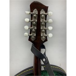 Eastman eight-string mandolin model MD504, serial no.140435406, L66cm; in TGI hard carrying case; together with case of instructional CDs