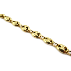  18ct gold gucci style link chain bracelet stamped 750, approx 8.77gm  