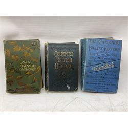 Culpeper's British Herbal and Family Physician with hand-coloured herbal bookplates, together with The Gardeners and Poultry Keepers Guide and Illustrated Catalogue of Goods Manufactured and Supplied by William Cooper,  Mr Middleton's Garden Book etc