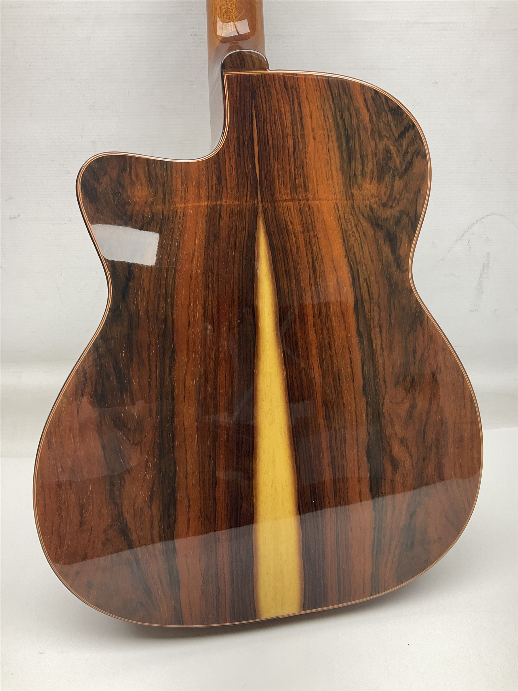 Spanish Gitano Manuel Rodriguez Maccaferri guitar, model no.EMC1; bears label; L98cm; in lightweight carrying case