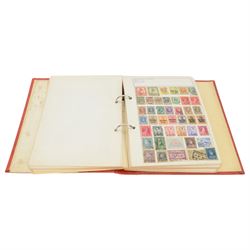 Approximately 170 grams of pre 1920 Great British silver coins, commemorative crowns, King George V Australia 1933 florin, Queen Elizabeth II South Africa 1955 two and a half shillings, pre-Euro coinage etc and various world stamps