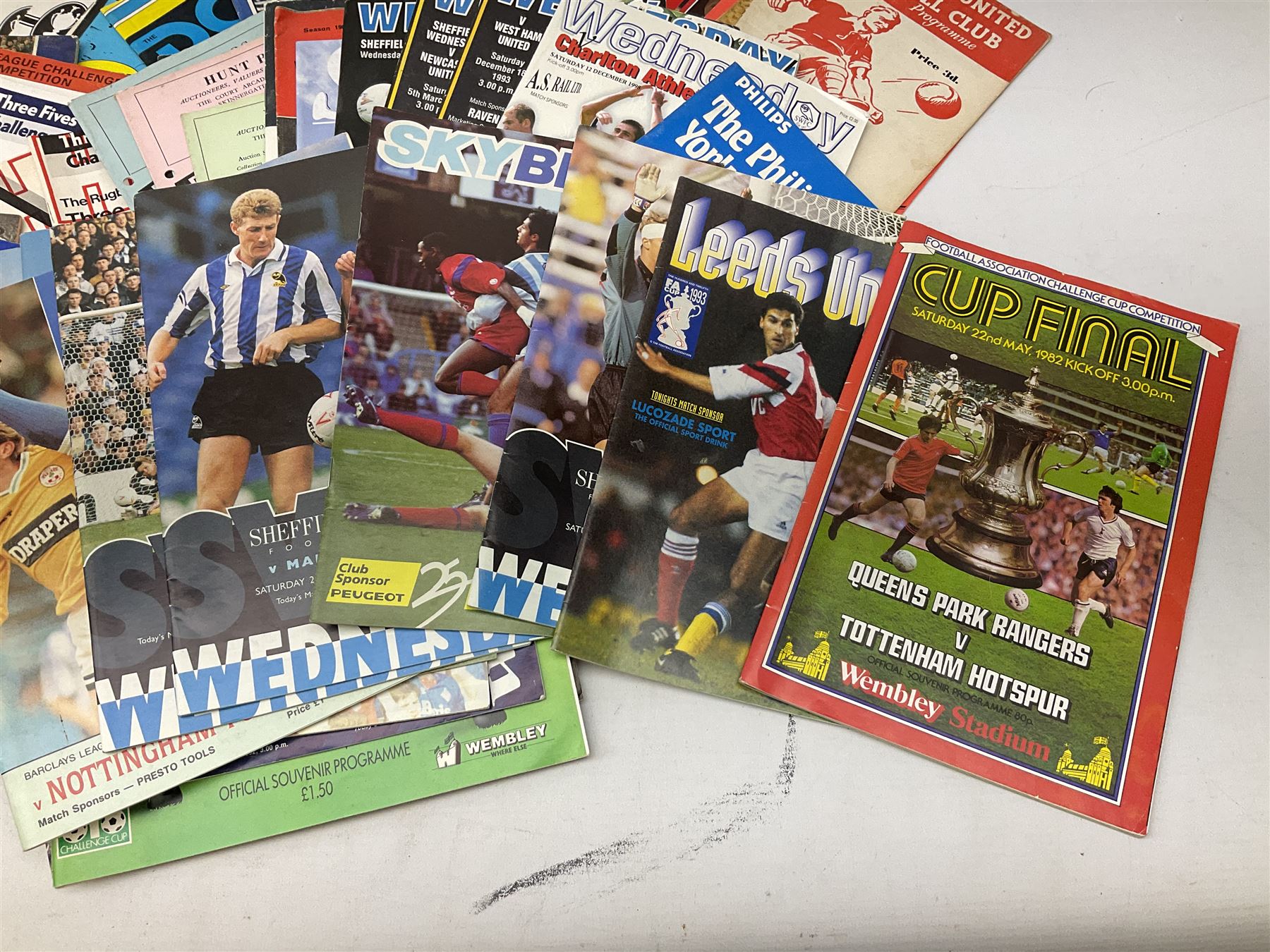 Quantity of football and rugby leave programs, to include Hull City 1949, Hull KR 1980's, Darlington FC 1960's, Liverpool 1960's, etc. 