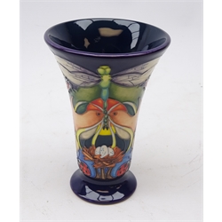  Moorcroft 'Homemaker' pattern trumpet shaped vase designed by Emma Bossons ltd. ed. 28/150 dated 2012, H15.5cm    