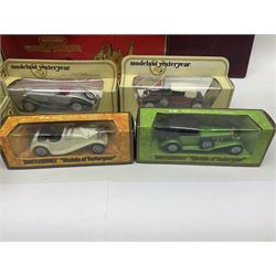 Matchbox - approximately sixty Models of Yesteryear to include special edition 1820 Passenger Coach and Horses, limited editions 1894 Aveling-Porter Steam Roller, 1829 Stephensons Rocket and 1905 Fowler Showman’s Engine; older models from the 1970s such as Y-1 1911 Model ‘T’ Ford, and a large quantity of modern models with reference materials in folder; mostly boxed 