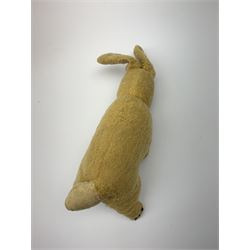 Three 1950s animals comprising unusual hide koala bear with traces of original fur, swivel jointed head, glass eyes and jointed limbs H16