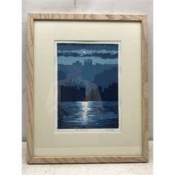 Ian Scott Massie (British 1952 -): 'Whitby by Moonlight', artist's proof screenprint signed and titled 34cm x 24cm 
Provenance: purchased by the vendor from Staithes Gallery in 2021