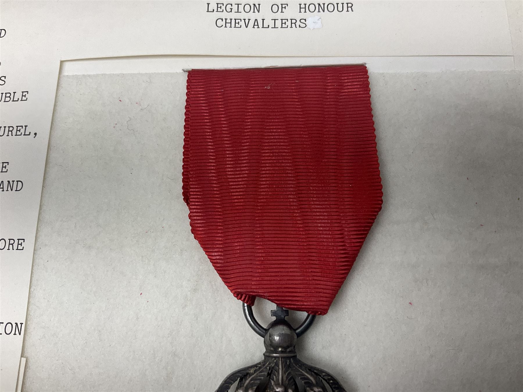 French 2nd Empire Legion of Honour (Legion d'Honneur) Chevaliers enamelled medal with ribbon