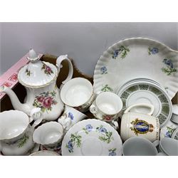 Poole vase decorated with flowers, no 877, Copeland Spode Dauphine pattern coffee service for six, and floral Richmond teawares