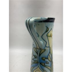 Moorcroft jug, of tapering form, decorated in the Calla Lily pattern by Emma Bossons, circa 2001, H24cm