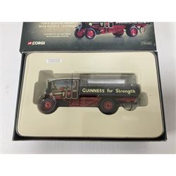 Corgi - fourteen 1:50 scale models comprising three Vintage Glory of Steam models CC20201, 80001 and 80206; three Building Britain models 11801, 12302 and 13904; three Guinness models 15007, 21101, 22302; and five further models CC14121, CC10503, CC12008, 25401 and 97180; all boxed (14) 