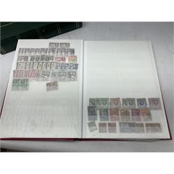 Stamps including Queen Victoria Queensland, modern Australia, King Edward VII Ceylon and Mauritius, South Africa, Gambia, Falkland Islands, Gold Coast, Ireland etc, housed in seven albums/folders and on loose album pages, in one box