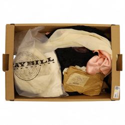 Collection of antique and vintage clothing, including lace dress  