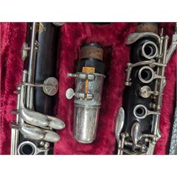 Carlo Ricordo bowl back mandolin, Selmer clarinet and a Boosey & Hawkes clarinet, all cased
