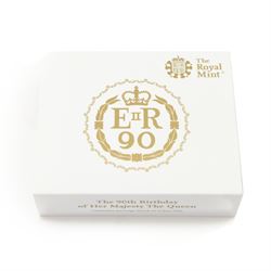 The Royal Mint United Kingdom 2016 'The 90th Birthday of Her Majesty The Queen' gold brilliant uncirculated full sovereign coin, 'Struck on 11 June 2016', cased with certificate